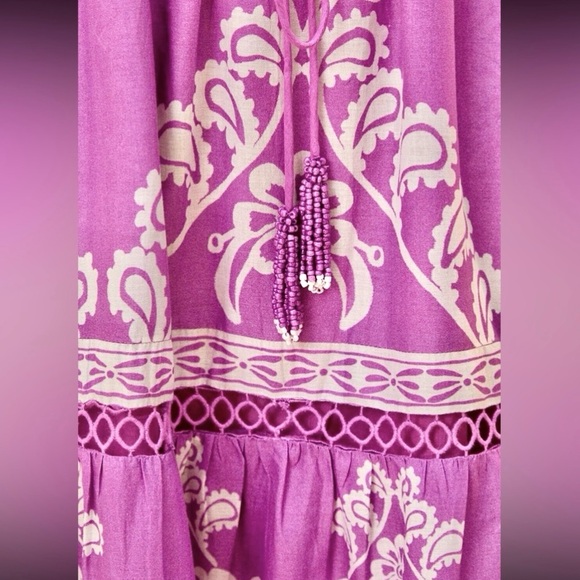 🌺🎉HP🎉🌺 NWT Farm Rio Lilac Sweet Garden Maxi Dress - Picture 5 of 16